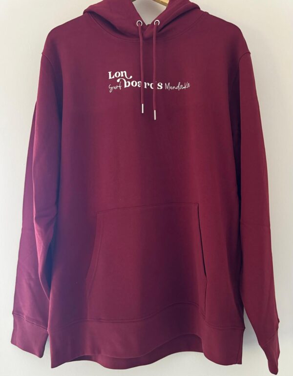 Sudadera “Surfing girl Mundaka” Burgundy